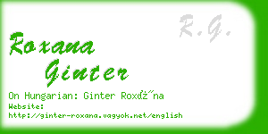 roxana ginter business card